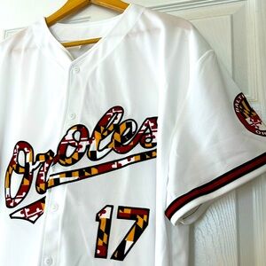 NWT Baltimore Orioles Maryland Flag Jersey 17, XL